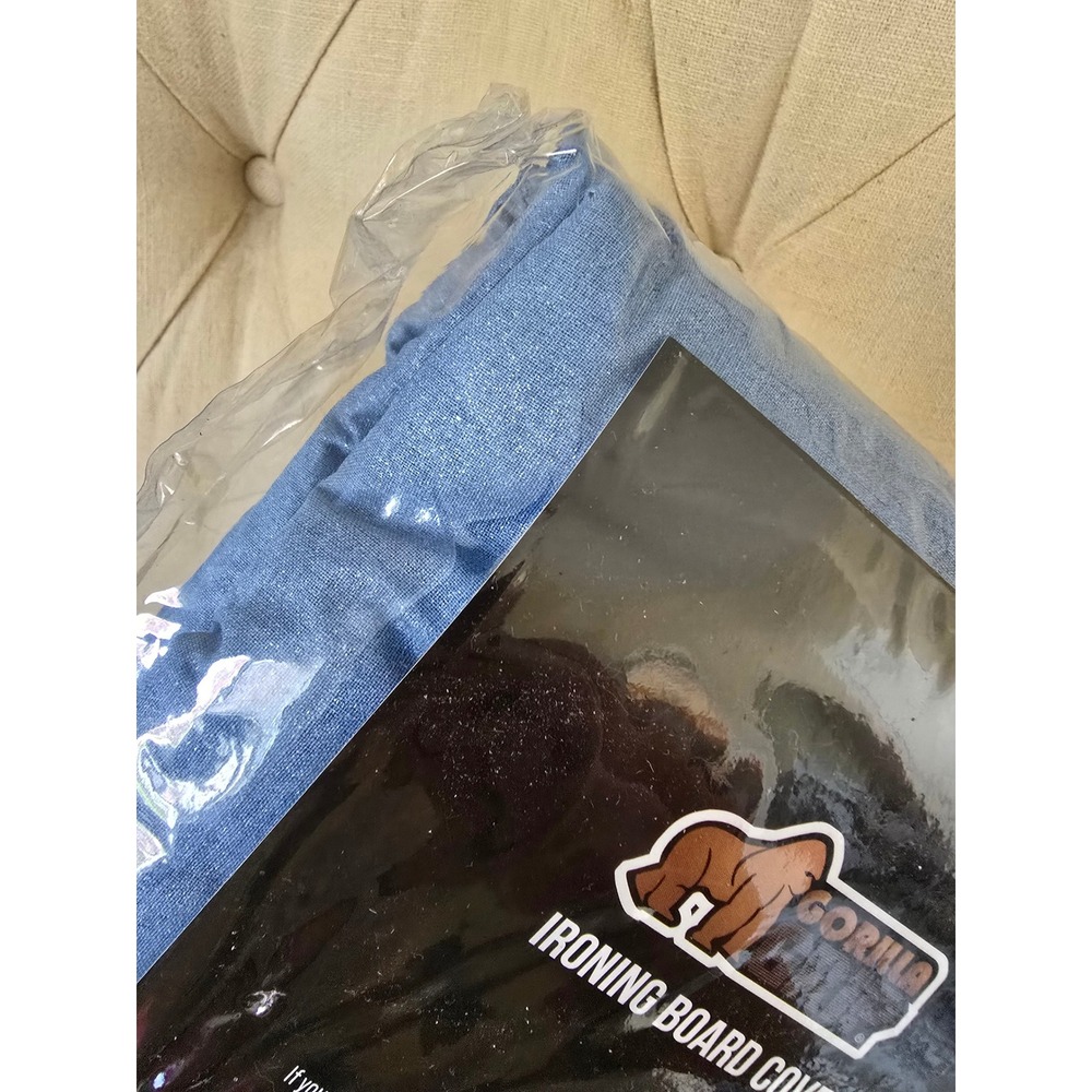 Gorilla Grip Ironing Board Cover Blue 15" x 54" New Cotton Cover - Picture 2 of 4